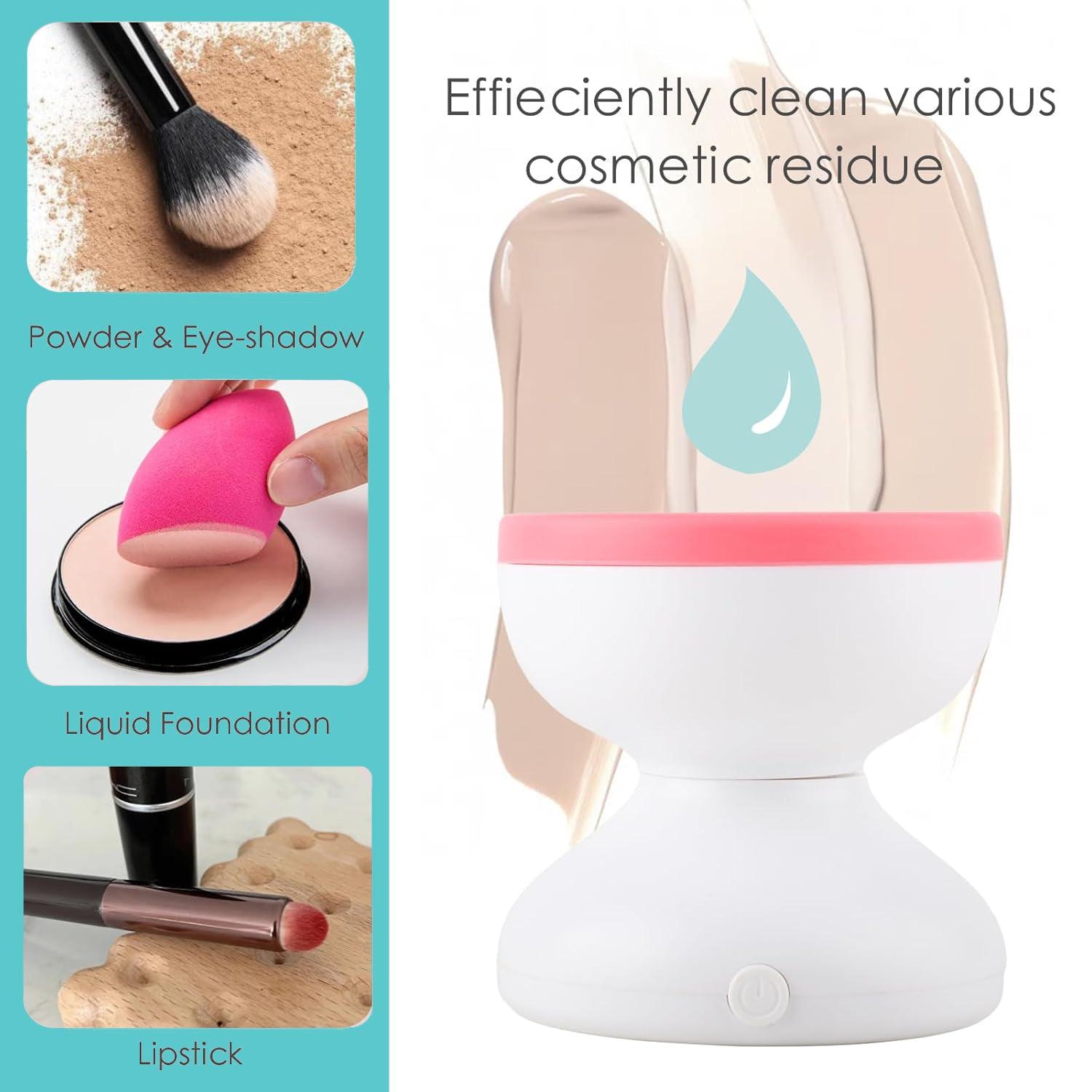 Cosmetic Brush Cleaner - Automatic Electric Makeup Brush Cleaning Machine Fast Clean Dryer Health & Beauty - Tophatter Daily Deals