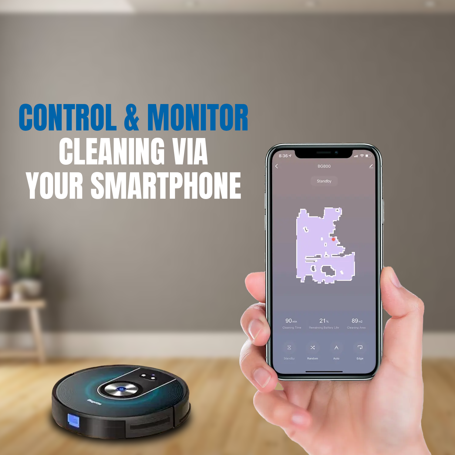 Robot Vacuum Cleaner – Smart Auto Cleaning with WiFi App, Mapping & Strong Suction Vacuum Cleaners - Tophatter Daily Deals