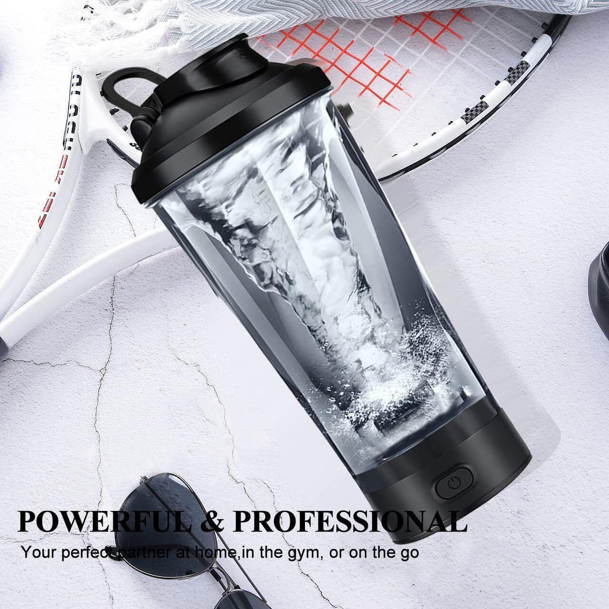 Electric Protein Shaker Bottle - Made with Tritan BPA Free USB Rechargeable Sports & Outdoor - Tophatter Daily Deals