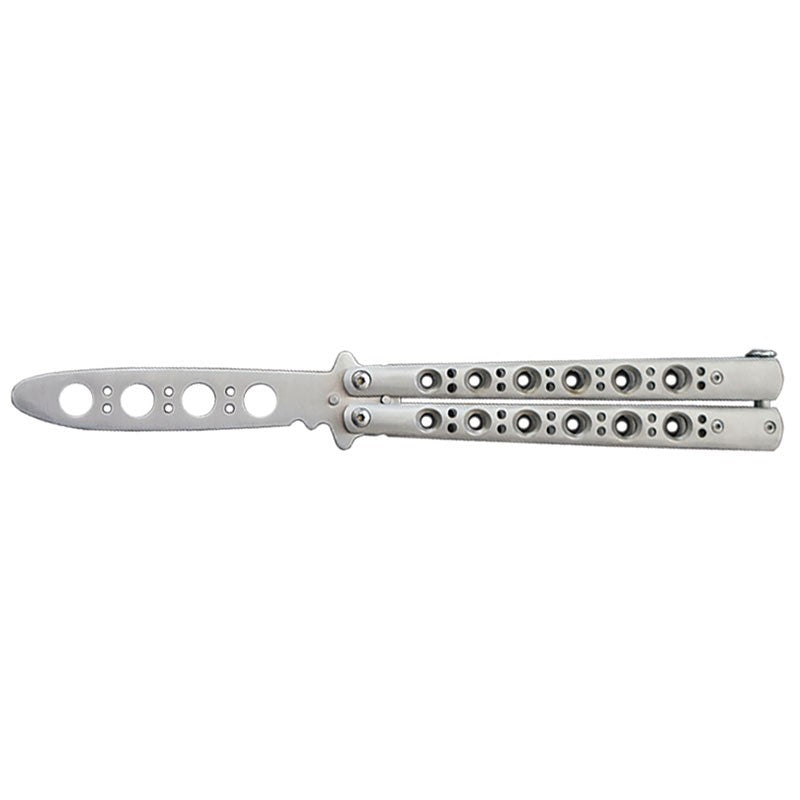 Butterfly Knife TRAINER Dull Balisong w/ Spring Latch - Grey Knife-Balisong - Tophatter Daily Deals
