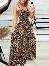 Leopard Sweetheart Neck Cami Dress Tan Casual Dresses - Tophatter Daily Deals