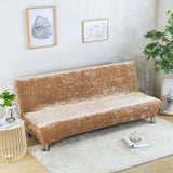 All-inclusive Silver Fox Velvet Armless Folding Sofa Bedspread Local Gold 0 - Tophatter Daily Deals