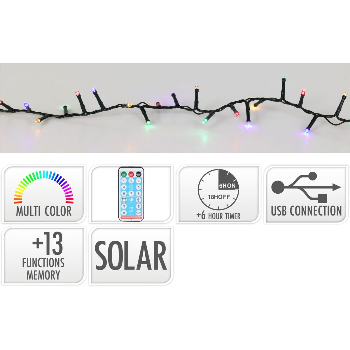 240 Multi LED Outdoor Solar Fairy Lights with 13 Modes, Timer & Remote Control String Lights - Tophatter Daily Deals