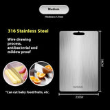 316 Stainless Steel Thickened Cutting Board Oversized Mildew-proof Household Kitchen Panel Single Available 34x23cm Square 0 - Tophatter Daily Deals