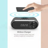 Bedside Wireless Charging Audio LED Alarm Clock 0 - Tophatter Daily Deals