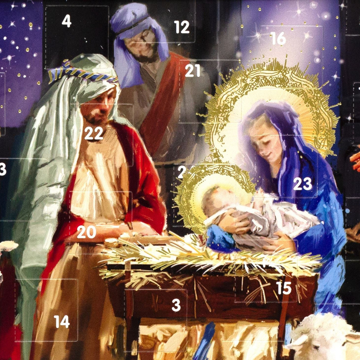Nativity Scene Christmas Advent Calendar | Religious Advent Calendar - 23cm Advent Calendar - Tophatter Daily Deals