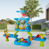 4-Tier Kids Water and Sand Activity Table Pool Toys & Inflatables - Tophatter Daily Deals