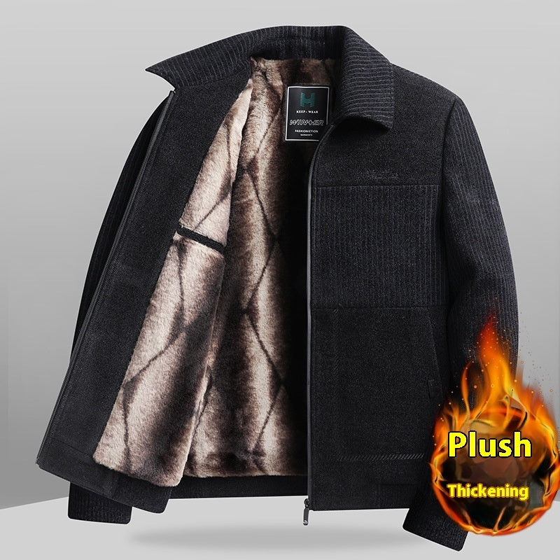 Insulating Refined Men's Padded Coat - Straight Velvet Black 682 3D Changing Face Moving Picture Frame - Tophatter Daily Deals