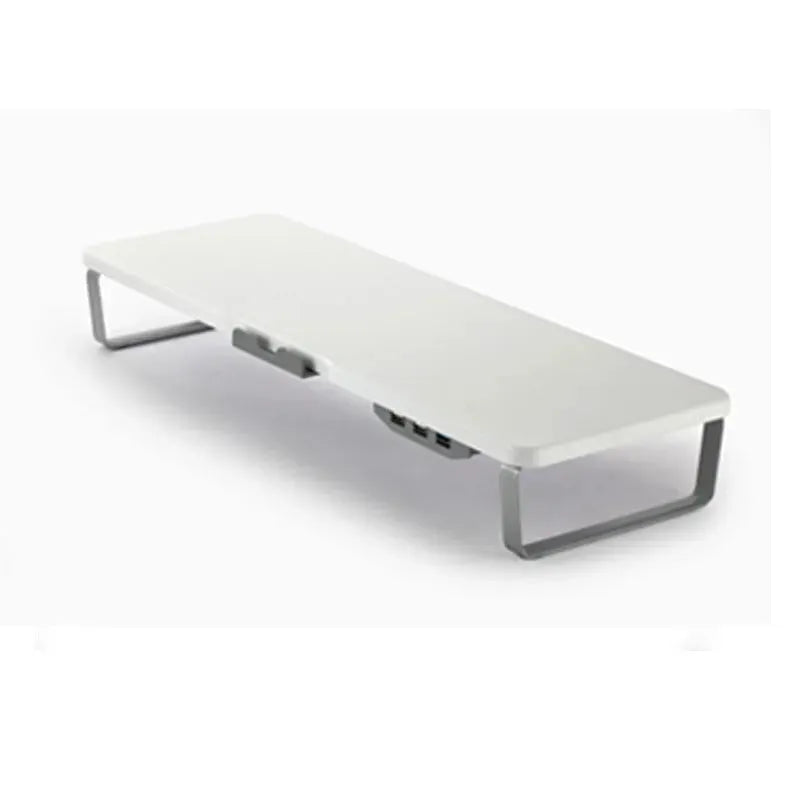 Ergonomic Monitor Holder Riser With 3Pcs USB Port Laptop Stand Screen Heighten Stand Desktop Lapdesk With Cell Phone Holder White USB Bracelets - Tophatter Daily Deals