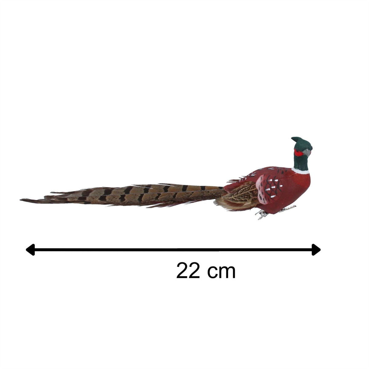Natural Feathered Pheasant Clip-On Decoration | Christmas Tree Ornament - 22cm Baubles - Tophatter Daily Deals