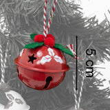 Set of 6 Baubles Festive Jingle Bells | Christmas Tree Hanging Ornaments - 4cm Baubles - Tophatter Daily Deals