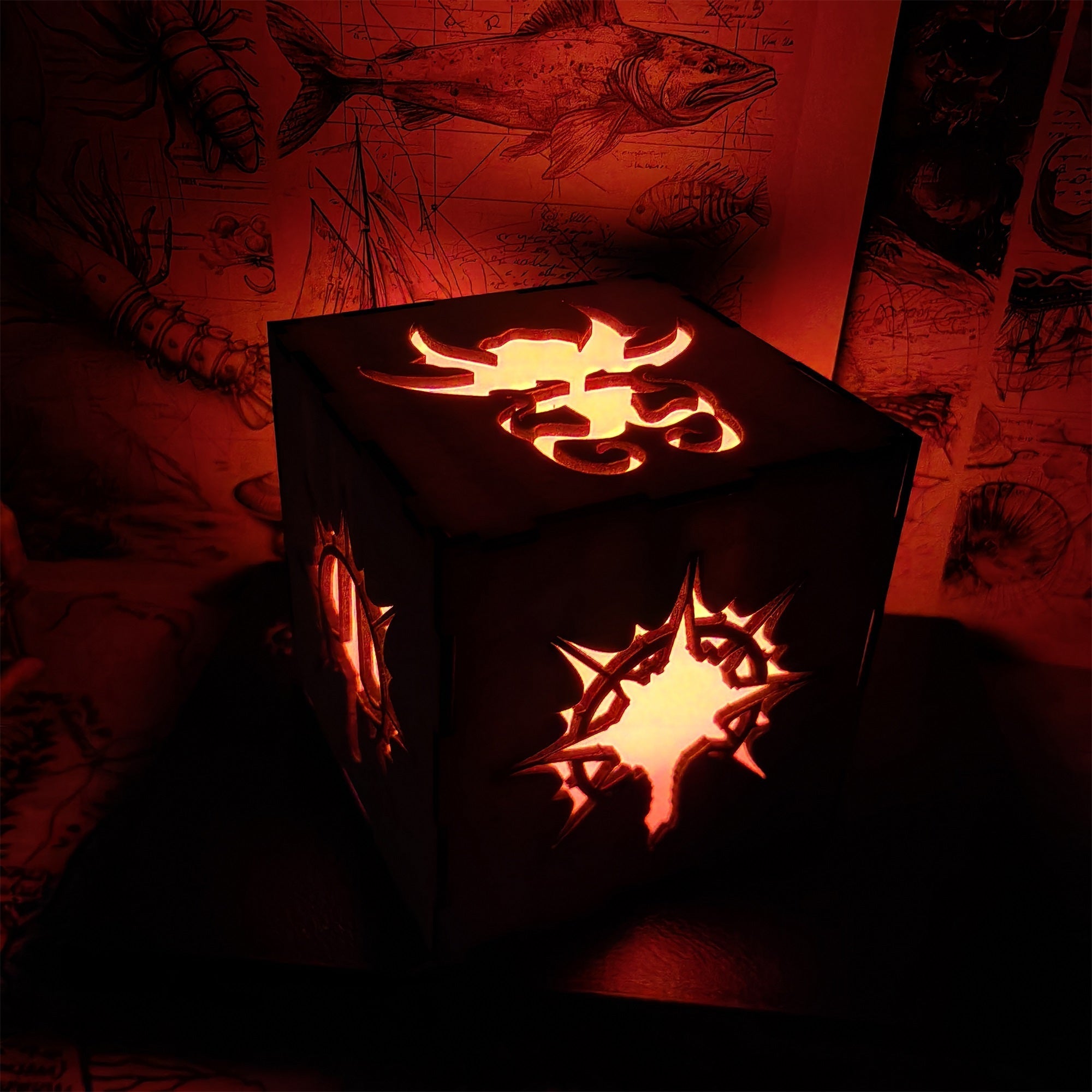 Handmade BG3 Inspired Wood Lamp Night Light - Tophatter Daily Deals