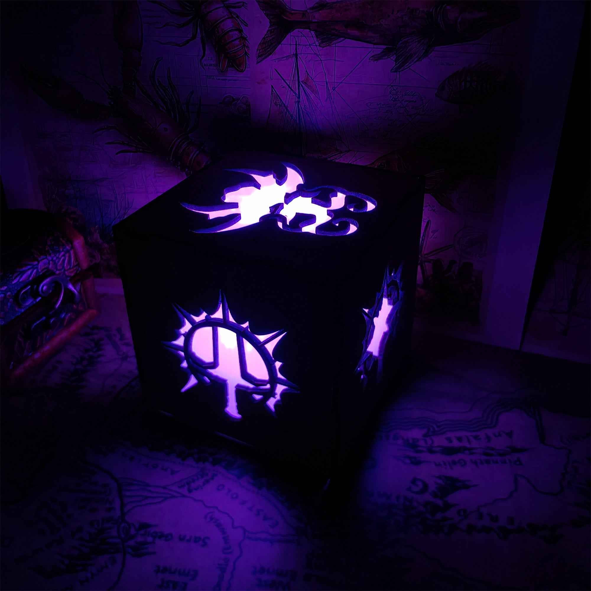 Handmade BG3 Inspired Wood Lamp Night Light - Tophatter Daily Deals