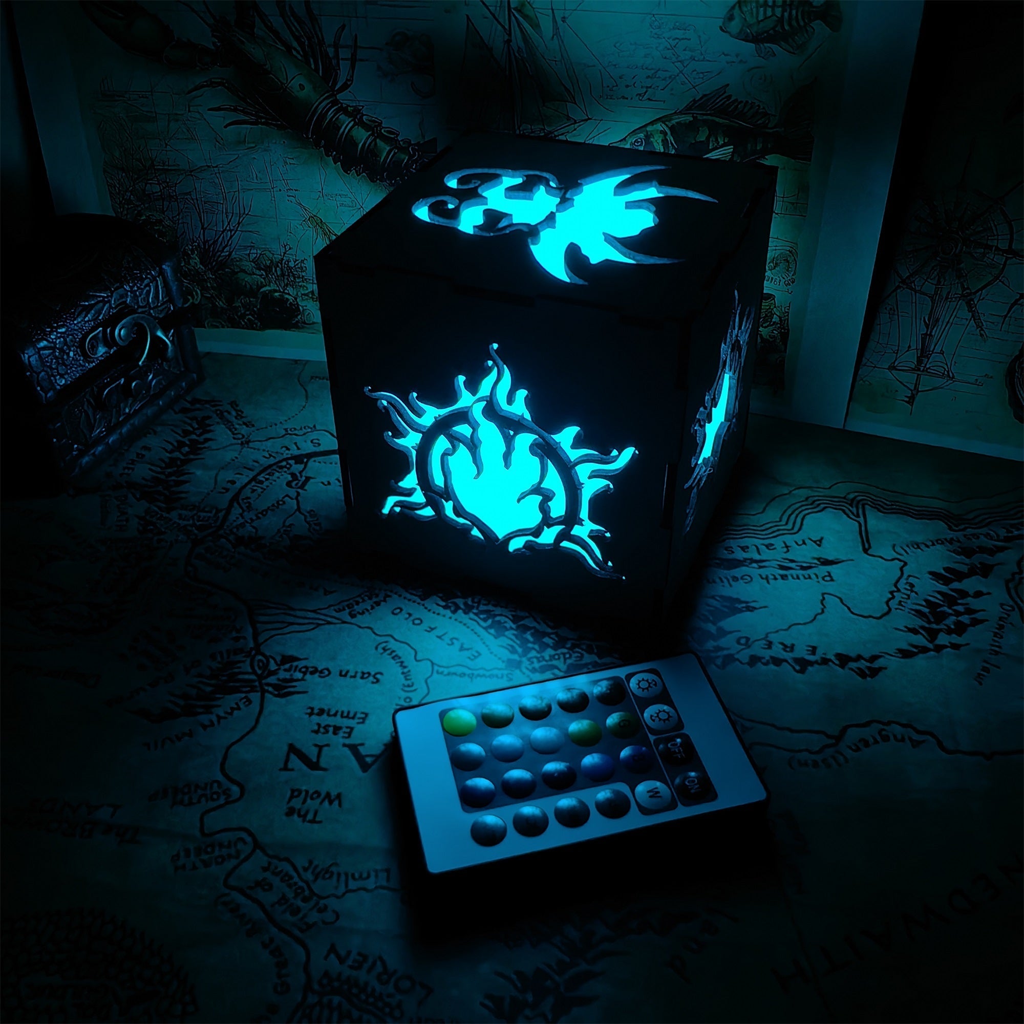 Handmade BG3 Inspired Wood Lamp Night Light - Tophatter Daily Deals