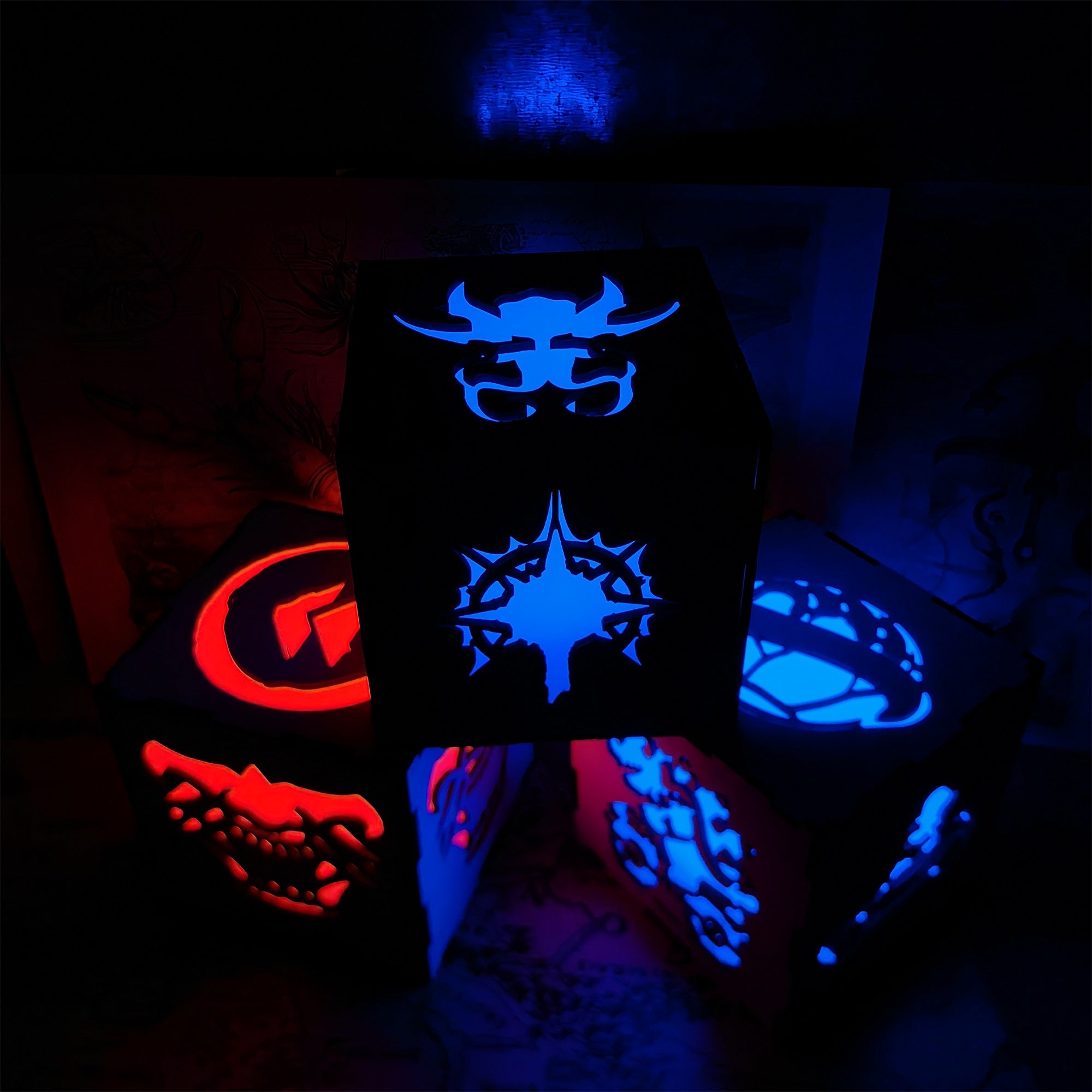 Handmade BG3 Inspired Wood Lamp Night Light - Tophatter Daily Deals