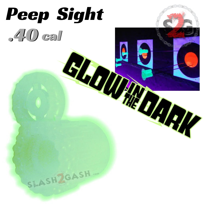 Peep Sight .40 Caliber Blowgun Accessory - Glow In The Dark Blowgun Darts/Accessories - Tophatter Daily Deals