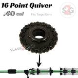 Blowgun Accessories .40 Caliber Spare Parts - Get LOADED! 16 Point Quiver (Target) Blowgun Darts/Accessories - Tophatter Daily Deals