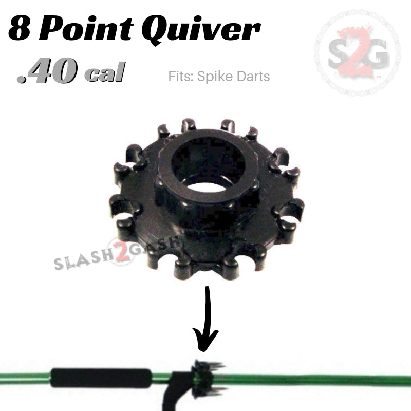 8 Point Quiver .40 Caliber Blowgun Accessory - Fits Spike Darts Blowgun Darts/Accessories - Tophatter Daily Deals
