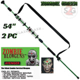 Zombie 54" Blowgun .40 cal LOADED w/ 30 Darts - 2PC Zombie Green Blowgun - Tophatter Daily Deals