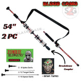 Zombie Blowguns .40 cal LOADED w/ 30 Darts - Asstd. Colors 24 36 48 54" Blood Red Camo 54" 2PC Blowgun - Tophatter Daily Deals