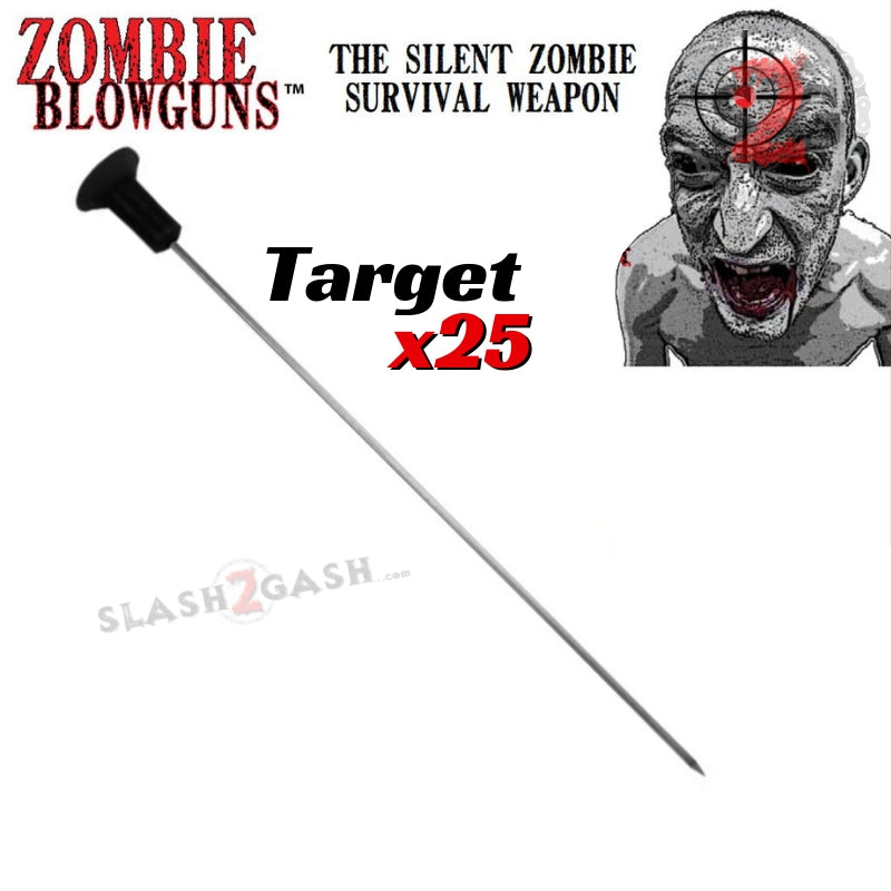 Zombie Darts Target Sharp Wire .40 Caliber Blowgun Ammo - x25 Blowgun Darts/Accessories - Tophatter Daily Deals