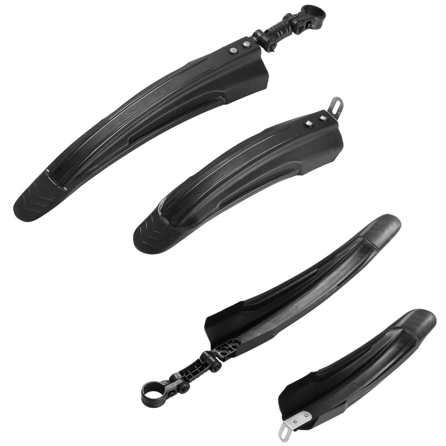 Bicycle Fender Set Adjustable Mudguards Black Outdoor Recreation - Tophatter Daily Deals