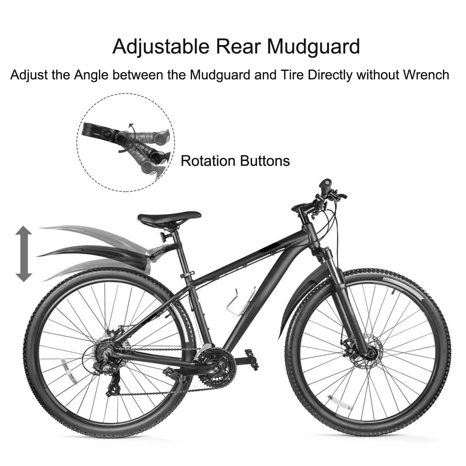 Bicycle Fender Set Adjustable Mudguards Outdoor Recreation - Tophatter Daily Deals