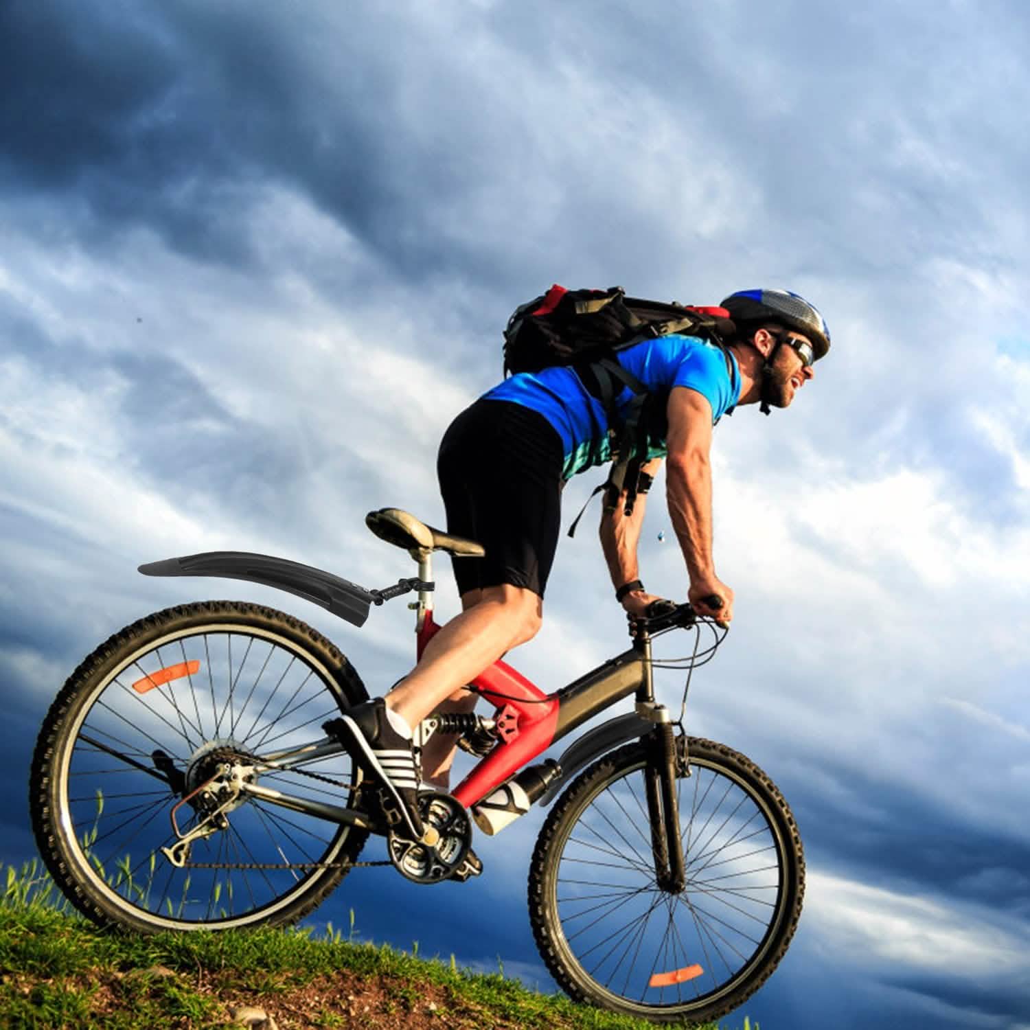 Bicycle Fender Set Adjustable Mudguards Outdoor Recreation - Tophatter Daily Deals