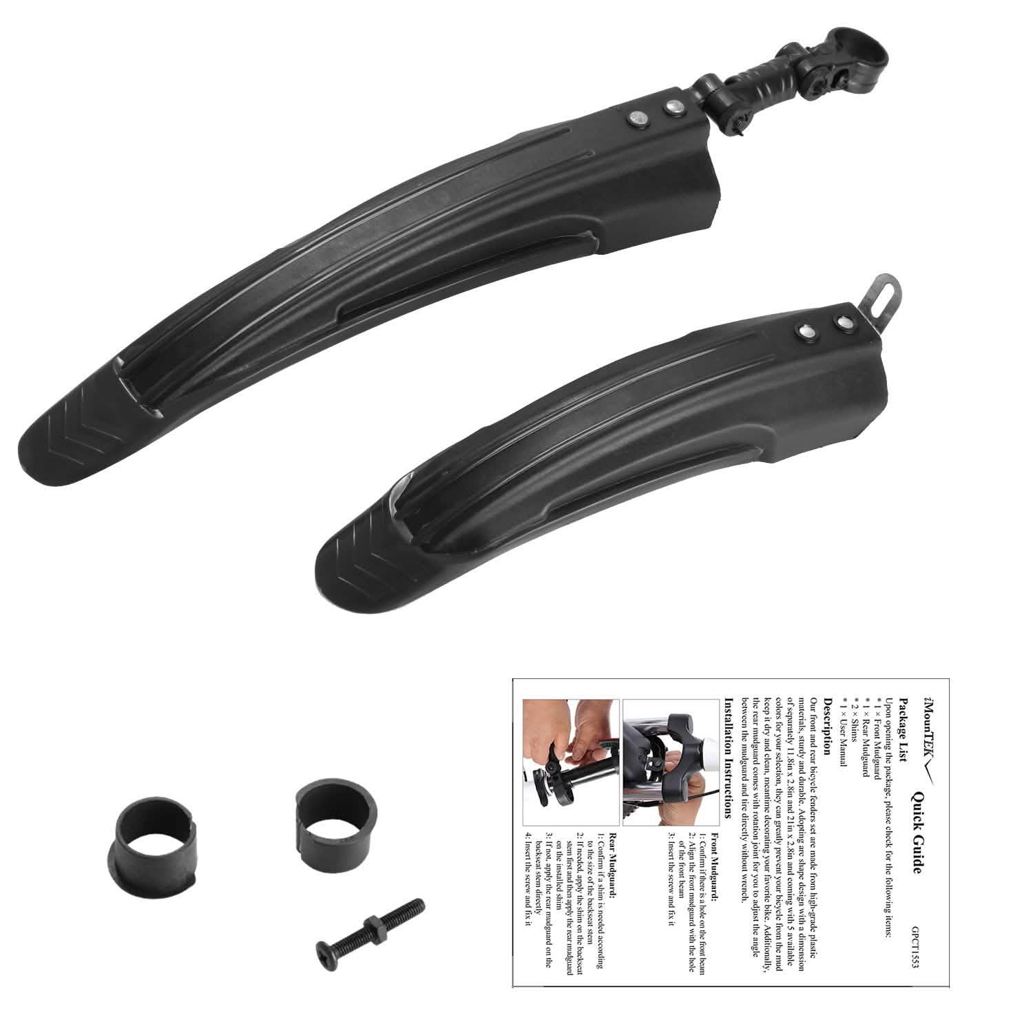 Bicycle Fender Set Adjustable Mudguards Outdoor Recreation - Tophatter Daily Deals