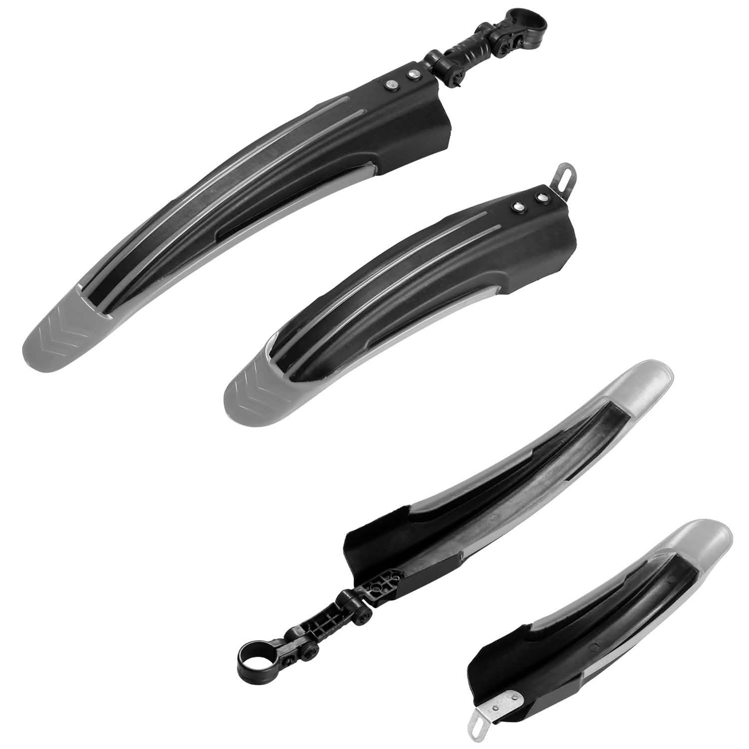 Bicycle Fender Set Adjustable Mudguards Gray Outdoor Recreation - Tophatter Daily Deals