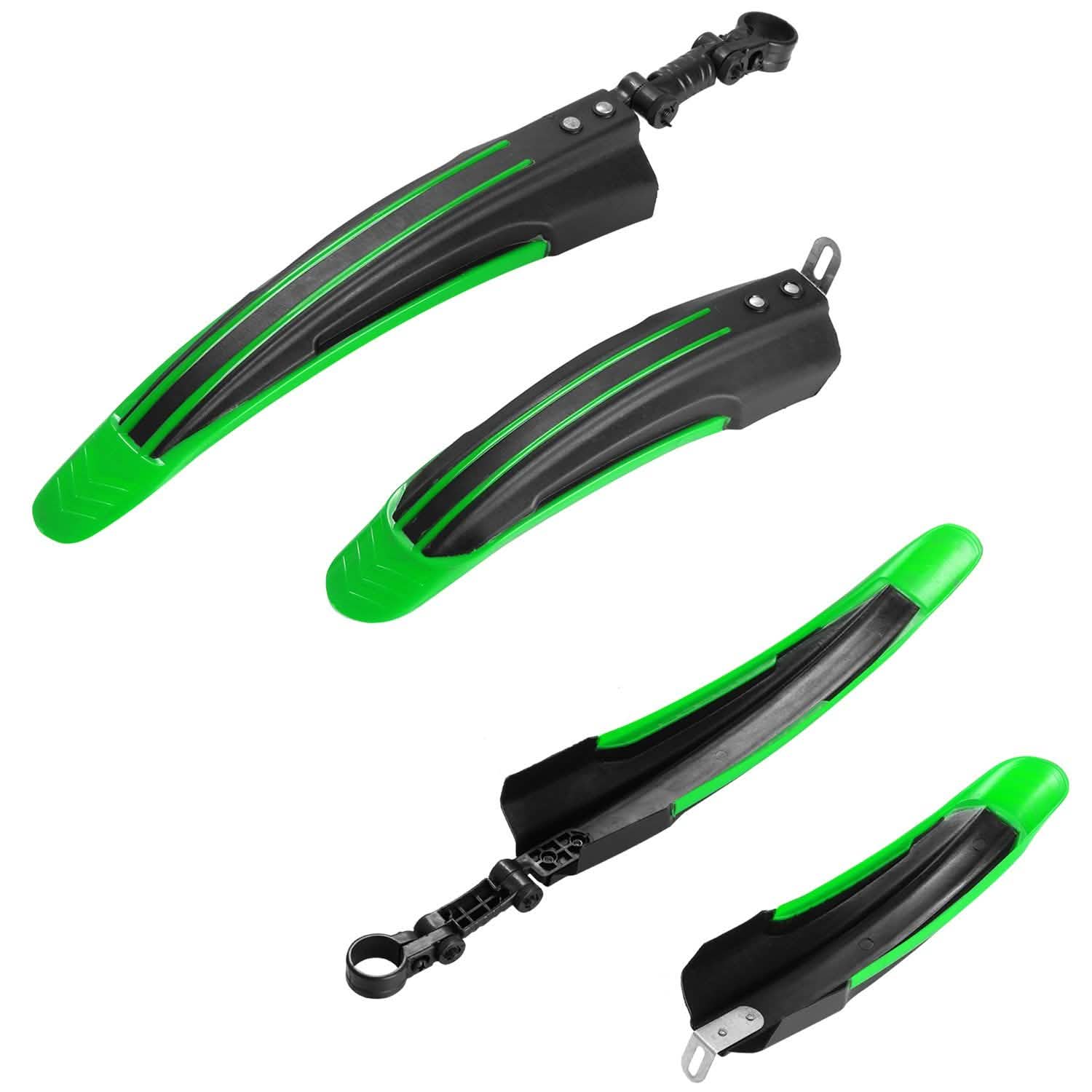 Bicycle Fender Set Adjustable Mudguards Green Outdoor Recreation - Tophatter Daily Deals