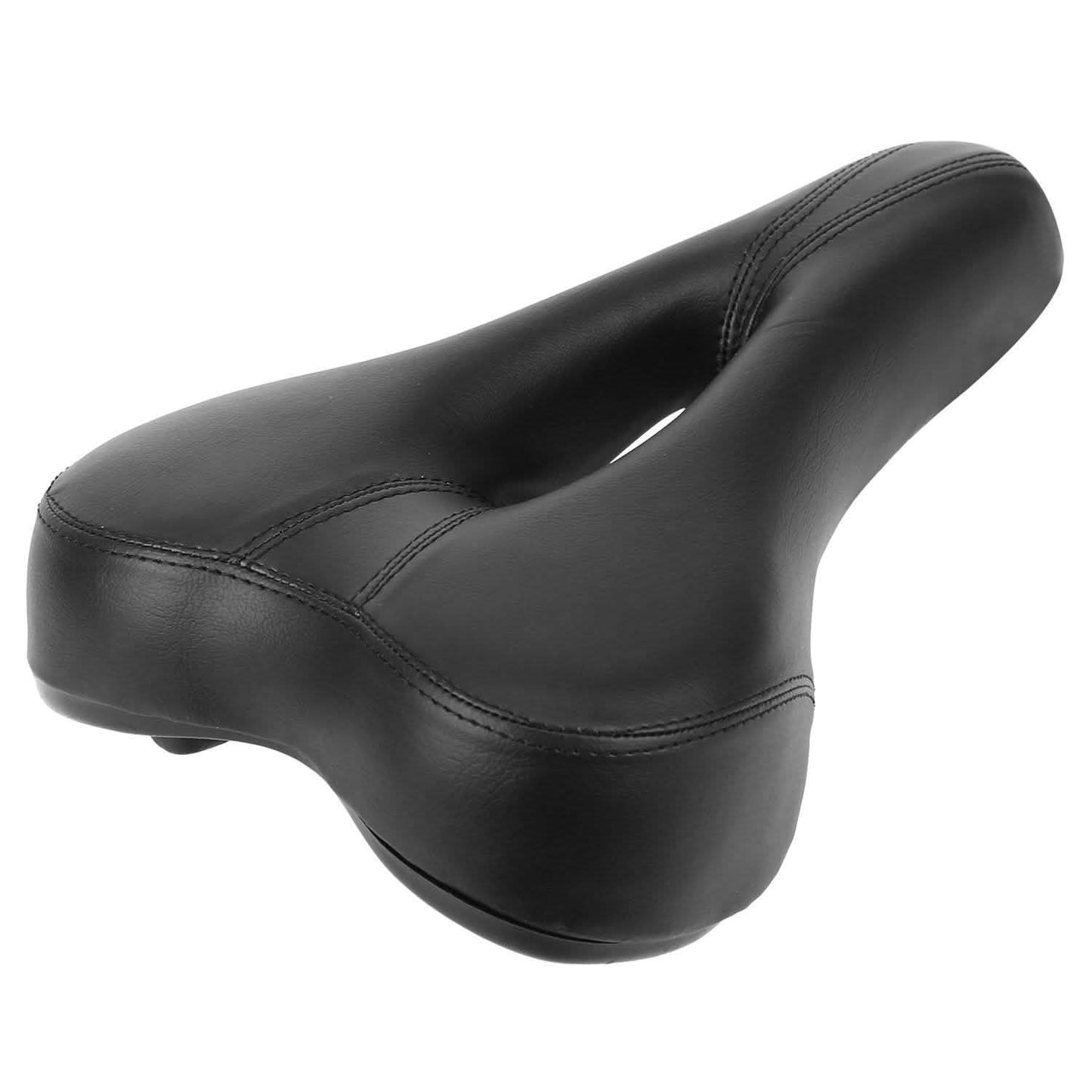 Bicycle Padded Saddle Wear Resistant Hollow Leather Seat Cushion Outdoor Recreation - Tophatter Daily Deals