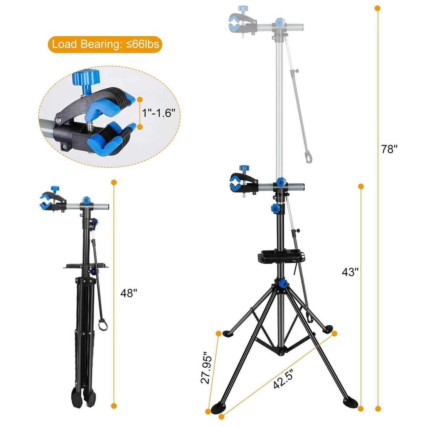 Bicycle Repair Foldable Stand Rack Outdoor Recreation - Tophatter Daily Deals