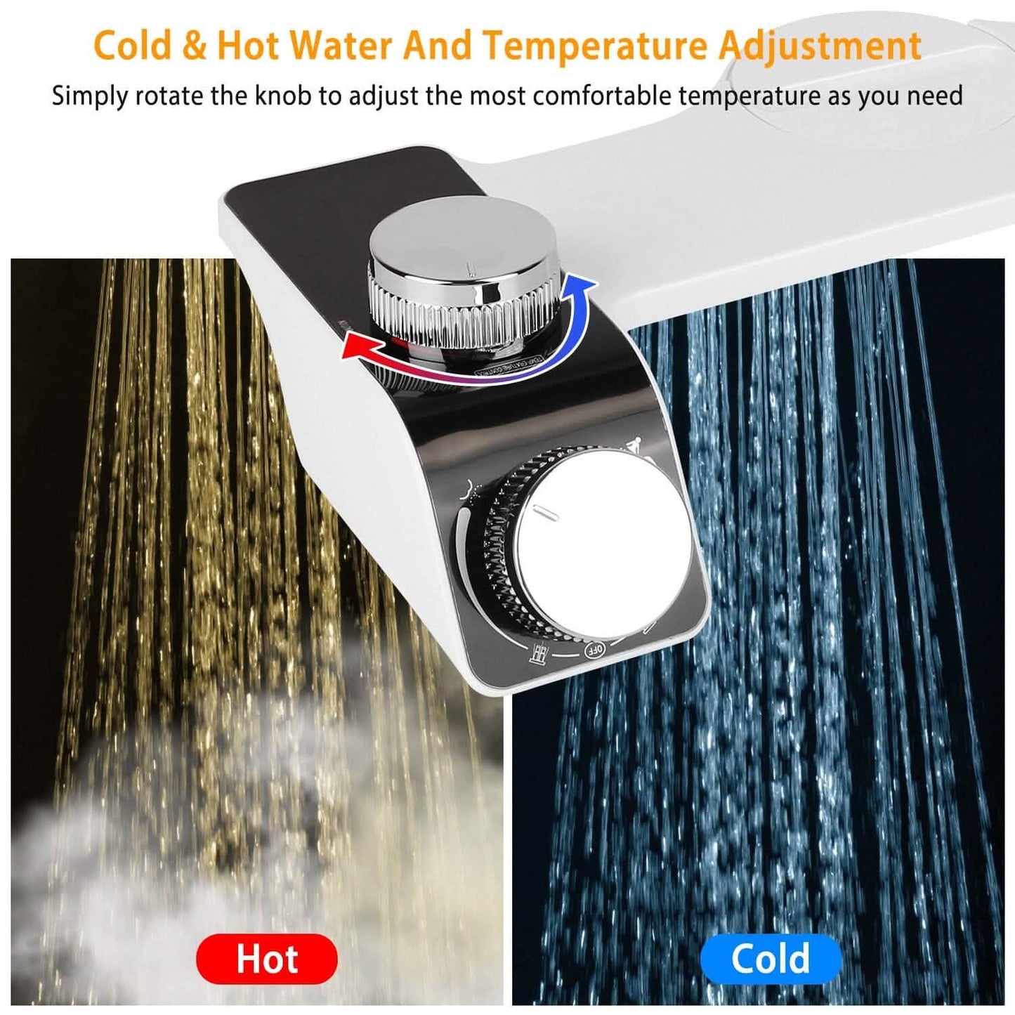 Bidet Attachment Non-Electric Fresh Water Sprayer with Self Cleaning Dual Nozzle Bath - Tophatter Daily Deals