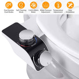 Bidet Attachment Non-Electric Fresh Water Sprayer with Self Cleaning Dual Nozzle Bath - Tophatter Daily Deals