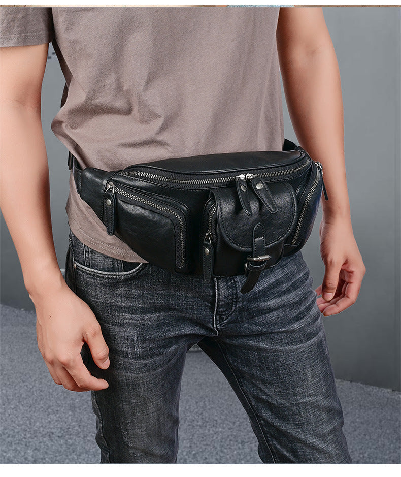 Big Size Leather Chest Bag Waist Chest Bags - Tophatter Daily Deals
