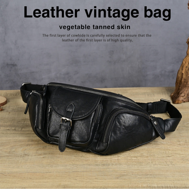 Big Size Leather Chest Bag Waist Chest Bags - Tophatter Daily Deals