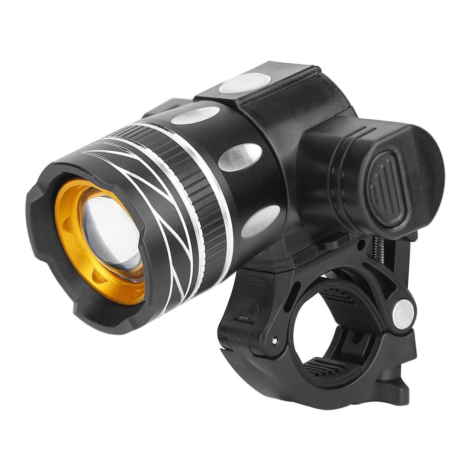 Bike Headlight USB Rechargeable with Bracket Outdoor Recreation - Tophatter Daily Deals