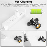 Bike Headlight USB Rechargeable with Bracket Outdoor Recreation - Tophatter Daily Deals