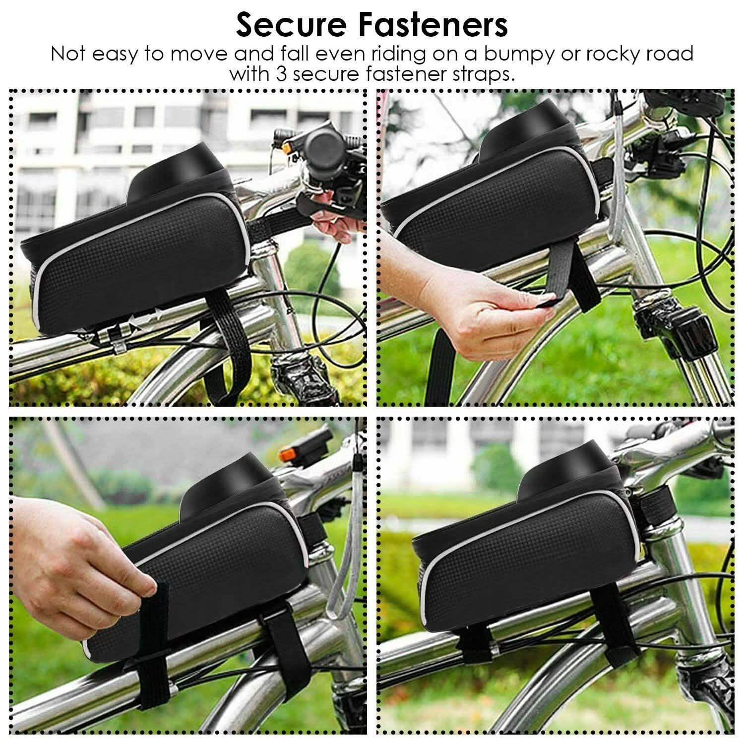 Bike Phone Front Frame Bag with Touch Screen Sun-Visor Outdoor Recreation - Tophatter Daily Deals