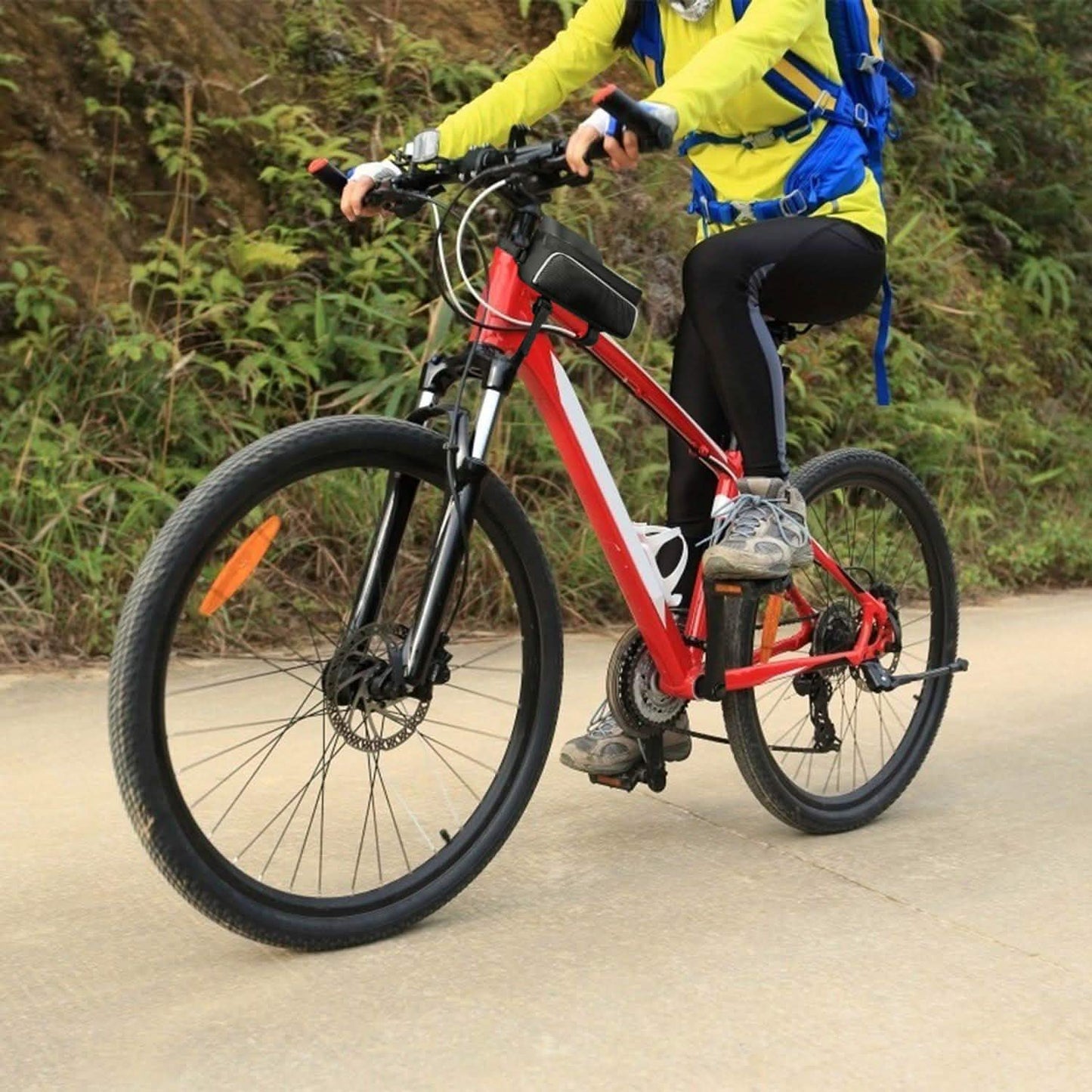 Bike Phone Front Frame Bag with Touch Screen Sun-Visor Outdoor Recreation - Tophatter Daily Deals