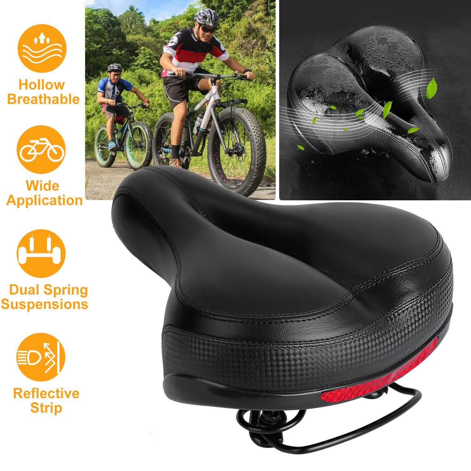 Bike Seat Water Resistant Bicycle Padded Saddle Wear Outdoor Recreation - Tophatter Daily Deals