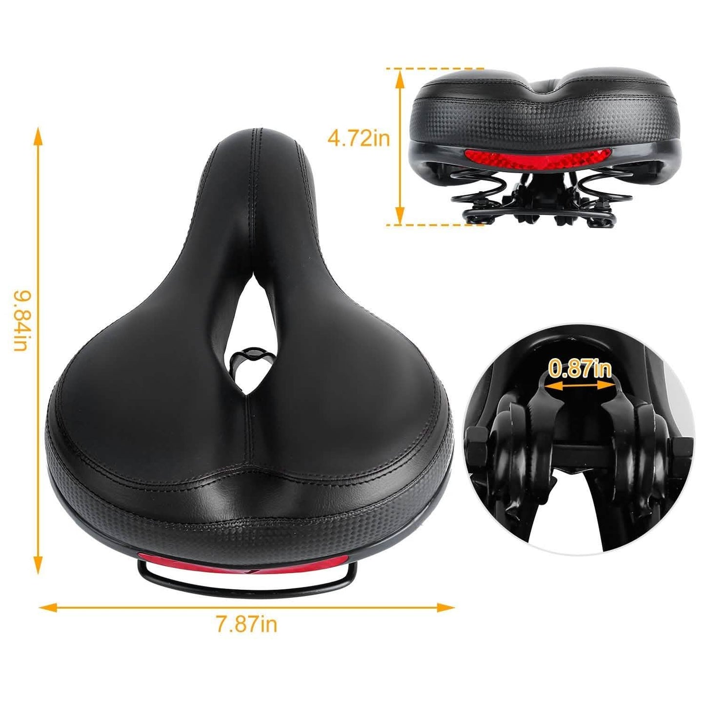 Bike Seat Water Resistant Bicycle Padded Saddle Wear Outdoor Recreation - Tophatter Daily Deals