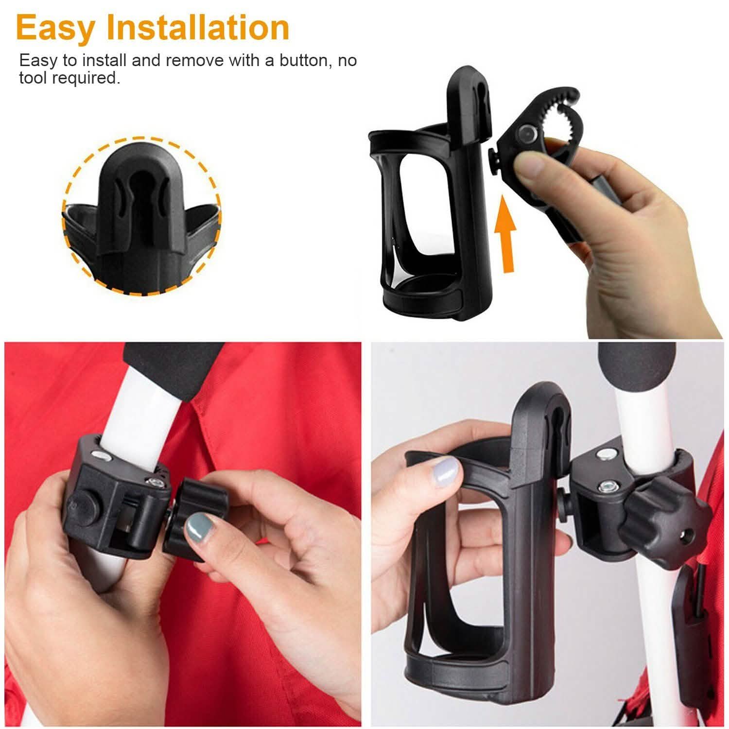 Bike Water Bottle Holder 360° Rotating Drink Cup Cage Outdoor Recreation - Tophatter Daily Deals