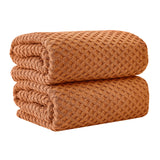 Cotton Diamond Waffle Weave Bath Towel Set - Grayson Collection Bath Sheet (Pack of 2) Copper Bath - Tophatter Daily Deals
