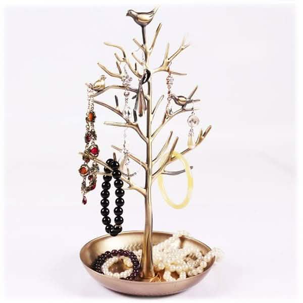 Birds Tree Jewelry Stand Gold Storage & Organization - Tophatter Daily Deals