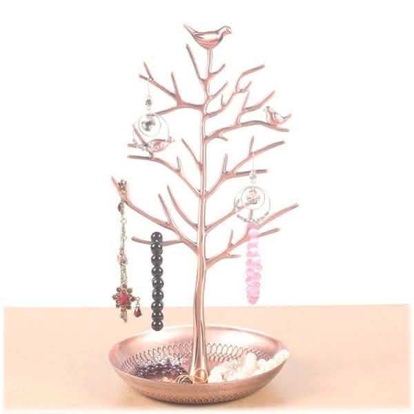 Birds Tree Jewelry Stand Rose Gold Storage & Organization - Tophatter Daily Deals
