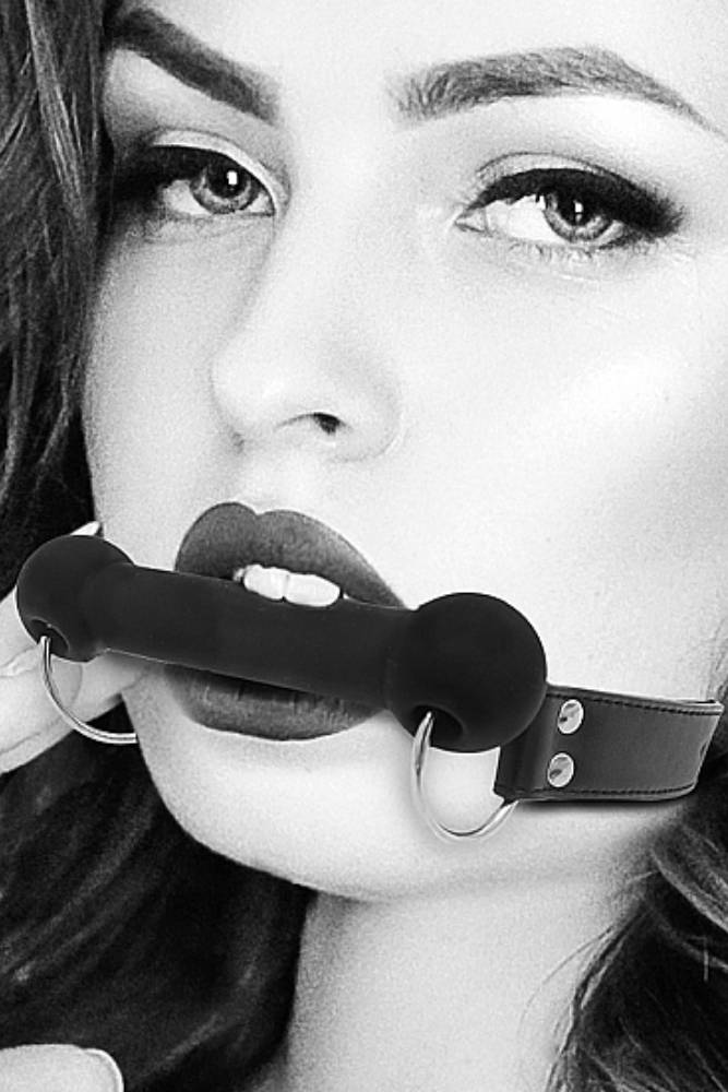 Ouch by Shots Toys - Black & White - Silicone Bit Gag - Black BDSM - Tophatter Daily Deals