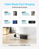 Anker Power Bank (20K, 87W, Built-In USB-C Cable) Batteries & Power Accessories - Tophatter Daily Deals