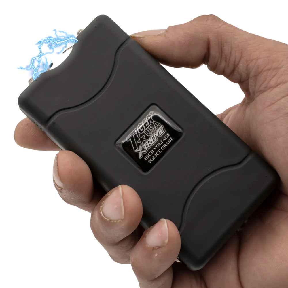 96 Million Volt Tachyon Flashlight Stun Gun Black Stun Guns - Tophatter Daily Deals